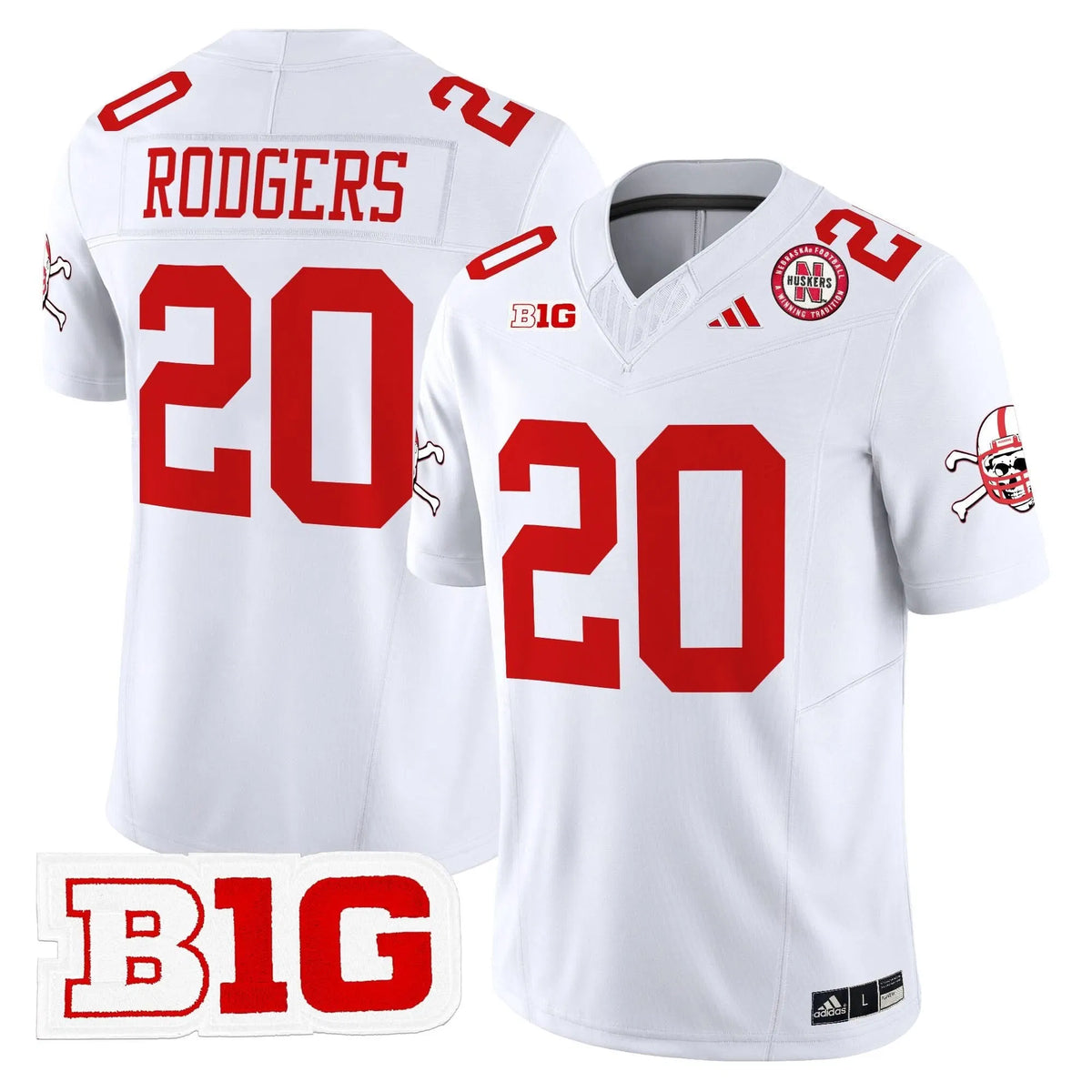 Personalized NC 2026 Vapor Limited Jersey V2 - White / Johnny Rodgers Stitched