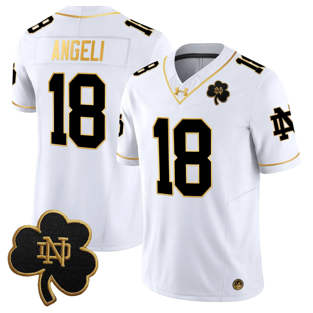 Personalized NDFI 2026 Gold Vapor Limited Jersey - White Gold / Steve Angeli Stitched