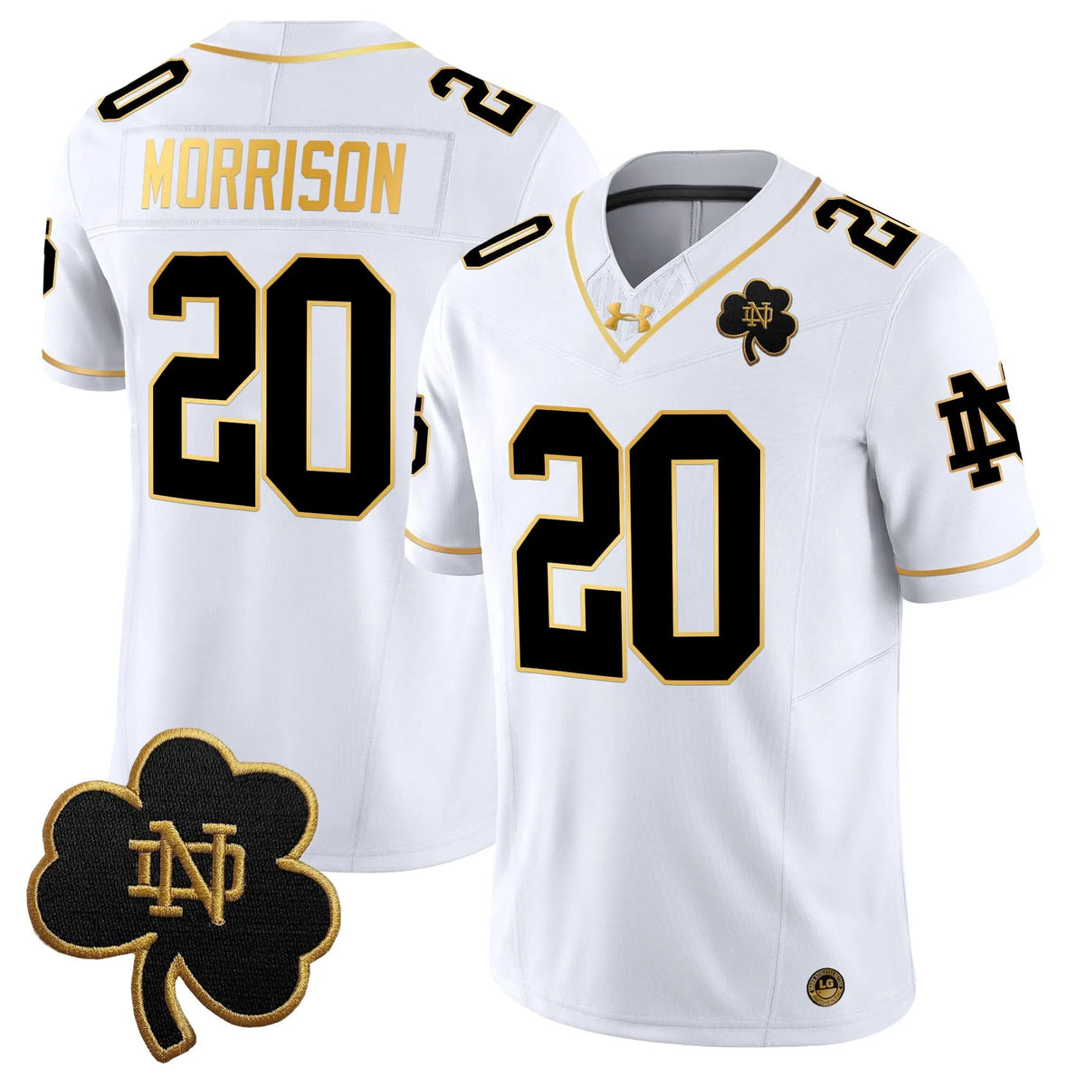 Personalized NDFI 2026 Gold Vapor Limited Jersey - White Gold / Benjamin Morrison Stitched