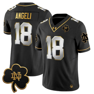 Personalized NDFI 2026 Gold Vapor Limited Jersey - Black Limited / Steve Angeli Stitched