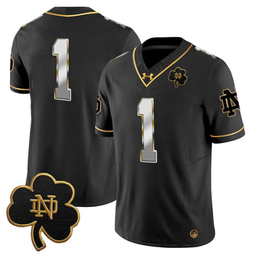 Personalized NDFI 2026 Gold Vapor Limited Jersey - Black Limited / #1 Team Stitched
