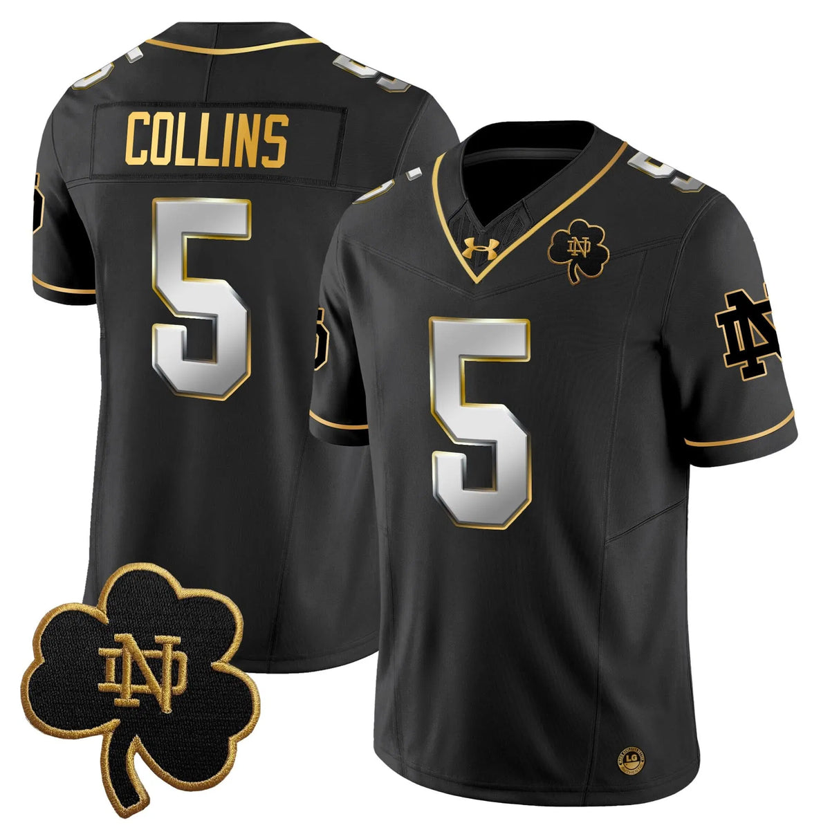 Personalized NDFI 2026 Gold Vapor Limited Jersey - Black Limited / Beaux Collins Stitched