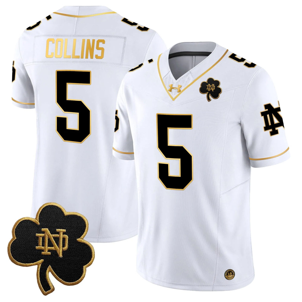 Personalized NDFI 2026 Gold Vapor Limited Jersey - White Gold / Beaux Collins Stitched