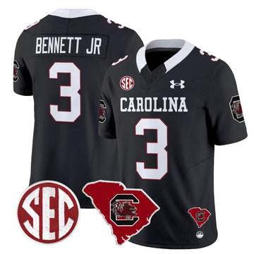 Personalized SCG 1980 Throwback Home Patch Vapor Limited Jersey - Black / Mazeo Bennett Jr. Stitched