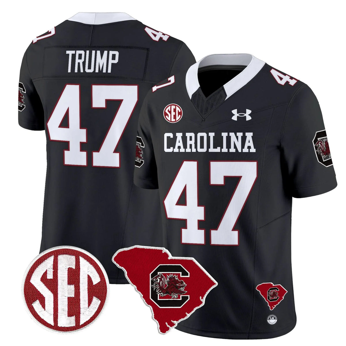 Personalized SCG 1980 Throwback Home Patch Vapor Limited Jersey - Black / Trump Stitched
