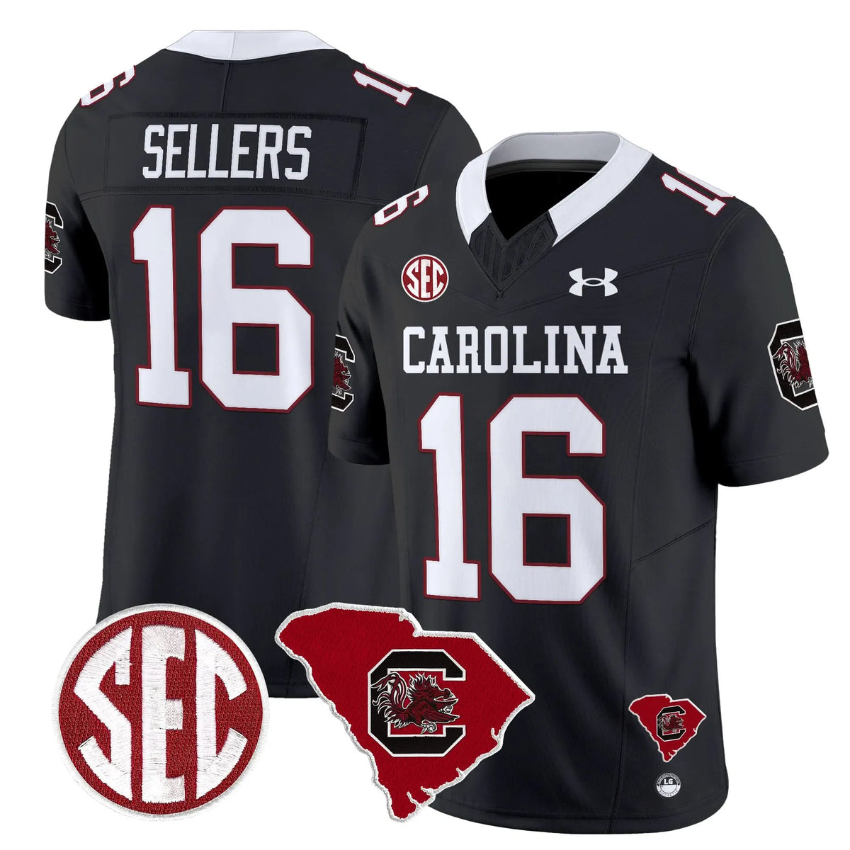Personalized SCG 1980 Throwback Home Patch Vapor Limited Jersey - Black / Lanorris Sellers Stitched