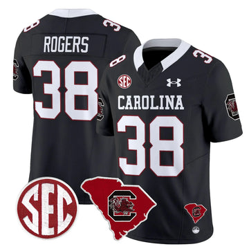 Personalized SCG 1980 Throwback Home Patch Vapor Limited Jersey - Black / George Rogers Stitched