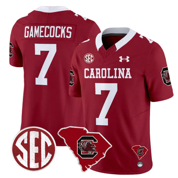 Personalized SCG 1980 Throwback Home Patch Vapor Limited Jersey - Garnet / Gamecocks Stitched