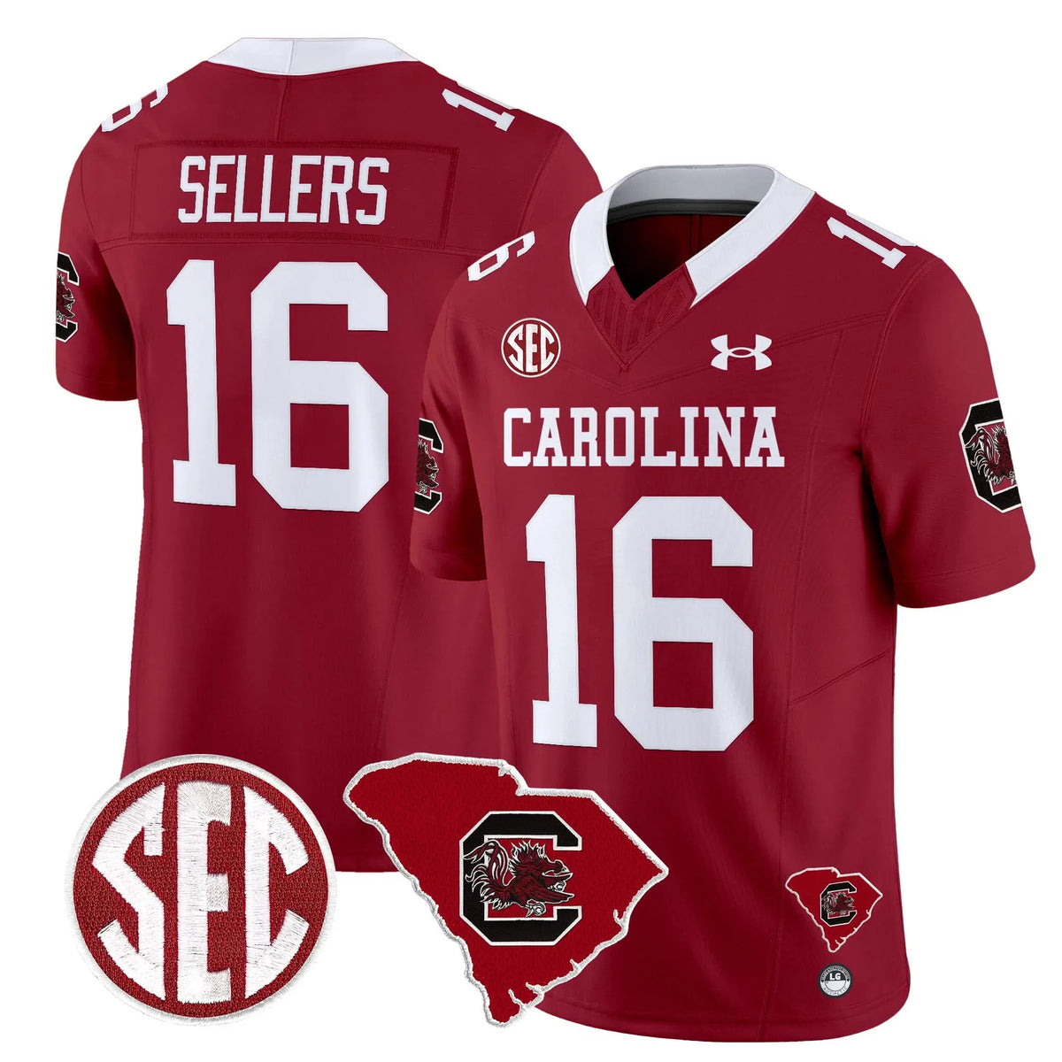 Personalized SCG 1980 Throwback Home Patch Vapor Limited Jersey - Garnet / Lanorris Sellers Stitched