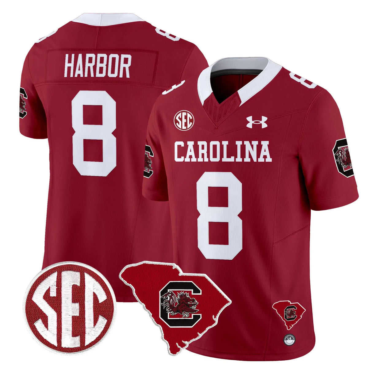 Personalized SCG 1980 Throwback Home Patch Vapor Limited Jersey - Garnet / Nyck Harbor Stitched