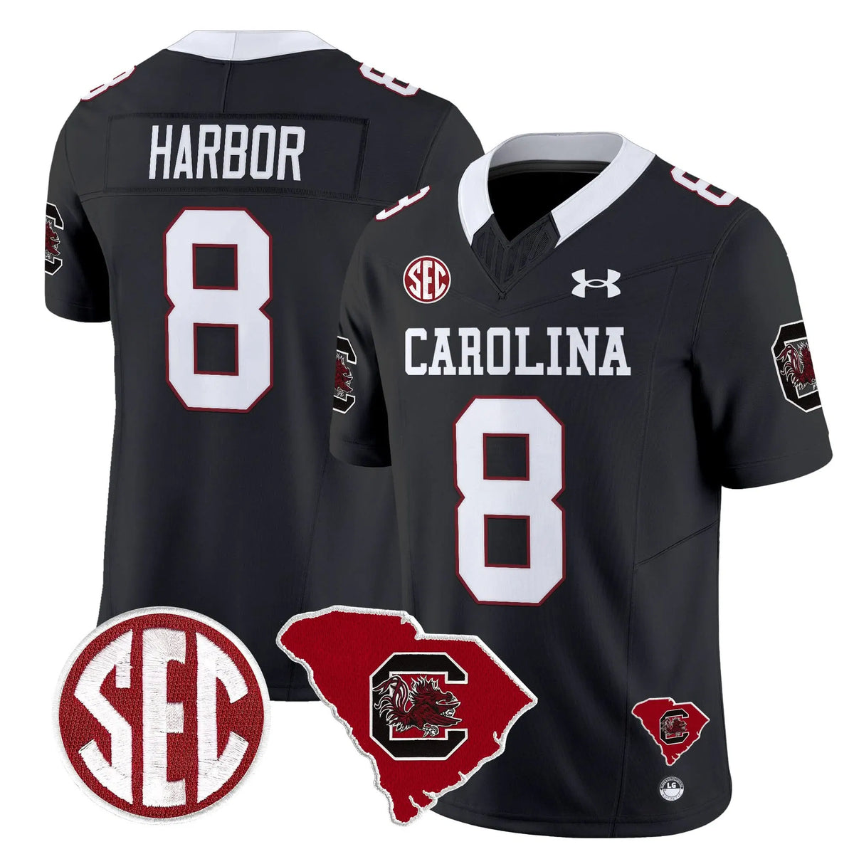 Personalized SCG 1980 Throwback Home Patch Vapor Limited Jersey - Black / Nyck Harbor Stitched