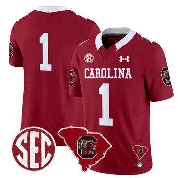 Personalized SCG 1980 Throwback Home Patch Vapor Limited Jersey - Garnet / #1 Team Stitched