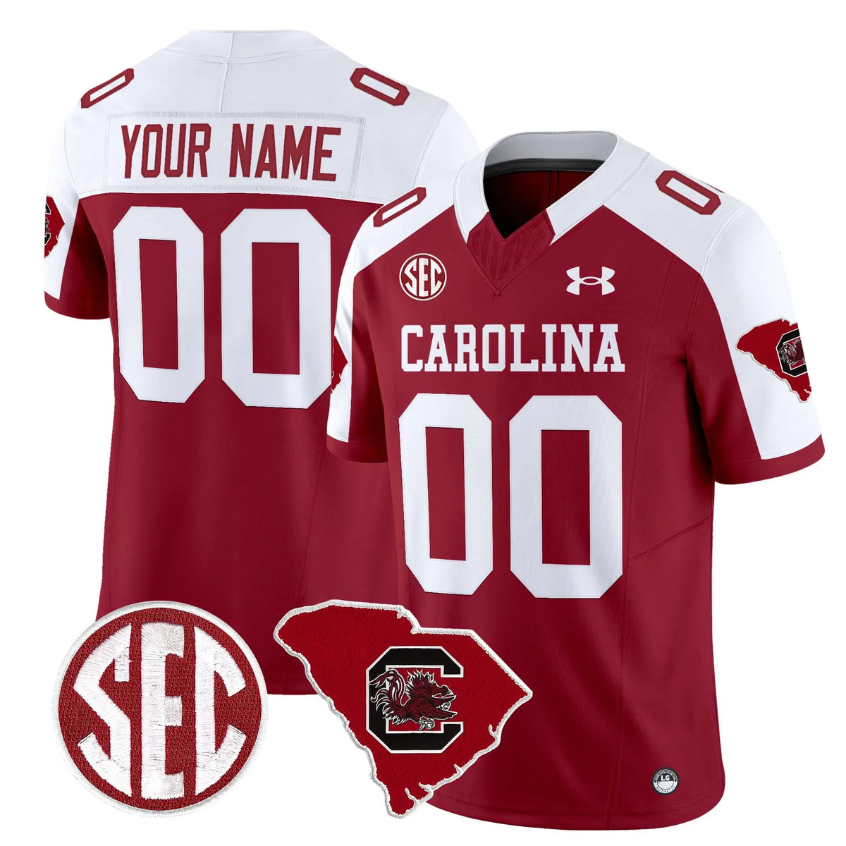 Personalized SCG 1980 Throwback Home Patch Vapor Limited Custom Jersey - Garnet Alternate Stitched