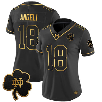 Personalized Women's NDFI 2026 Gold Vapor Limited Jersey - Stitched - Black Gold / Steve Angeli Stitched