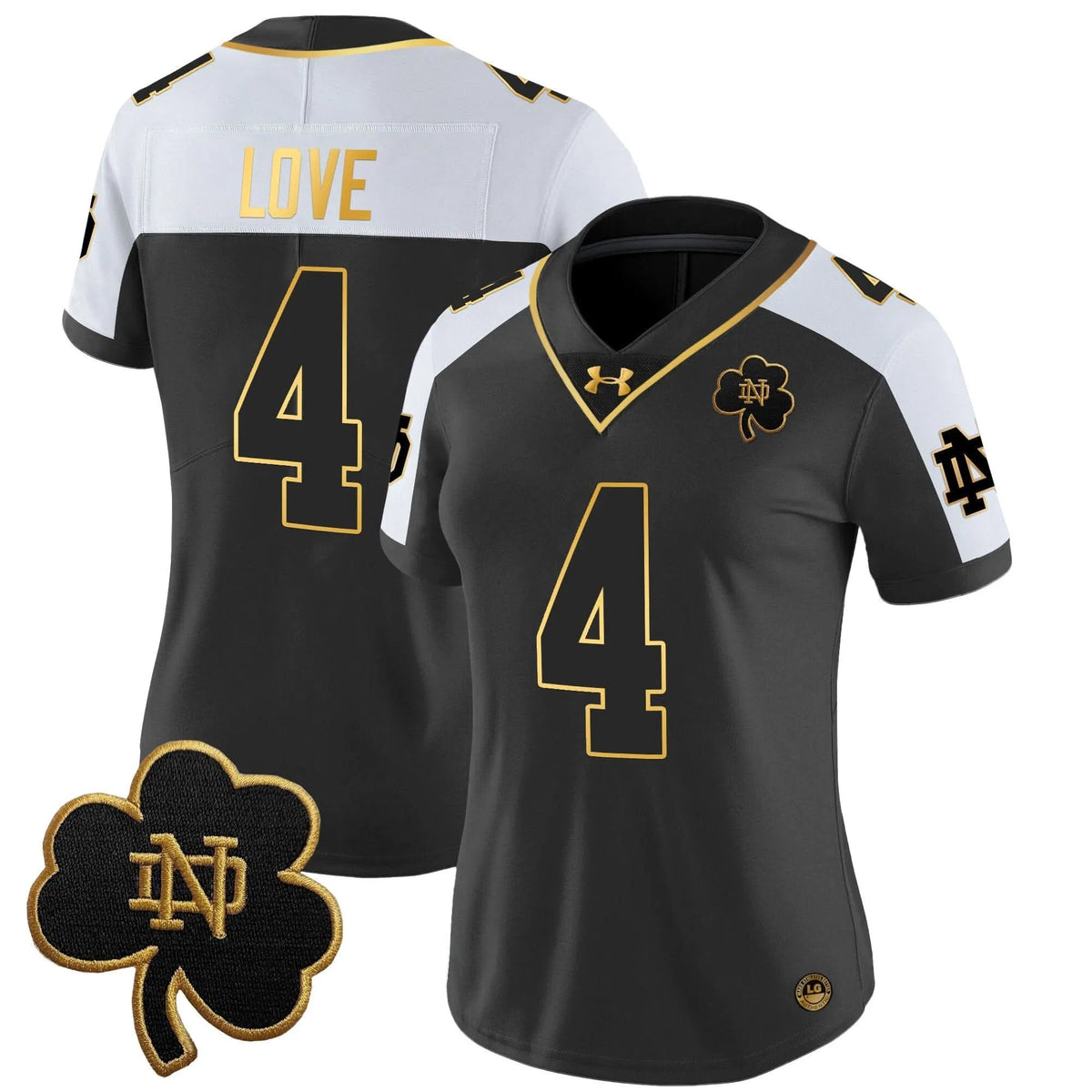 Personalized Women's NDFI 2026 Gold Vapor Limited Jersey - Stitched - Alternate / Jeremiyah Love Stitched