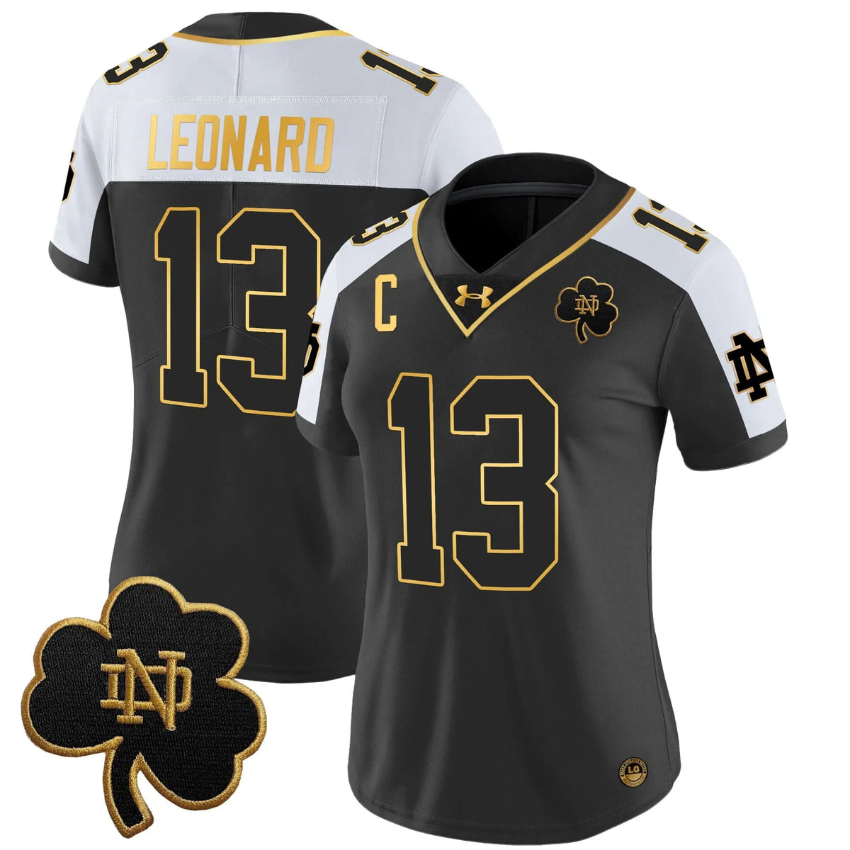 Personalized Women's NDFI 2026 Gold Vapor Limited Jersey - Stitched - Alternate / Riley Leonard Stitched