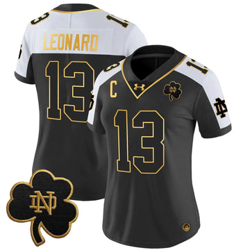 Personalized Women's NDFI 2026 Gold Vapor Limited Jersey - Stitched - Alternate / Riley Leonard Stitched