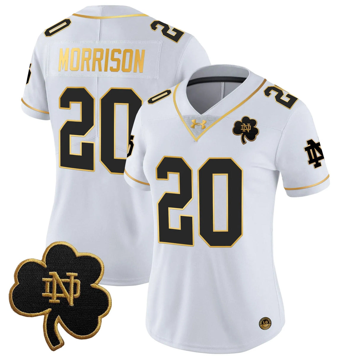 Personalized Women's NDFI 2026 Gold Vapor Limited Jersey - Stitched - White Gold / Benjamin Morrison Stitched