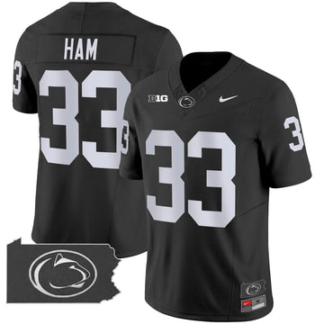 Personalized PSU 2026 Home Patch Vapor Limited Jersey - Black / Jack Ham Stitched