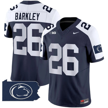 Personalized PSU 2026 Home Patch Vapor Limited Jersey - Navy Alternate / Saquon Barkley Stitched