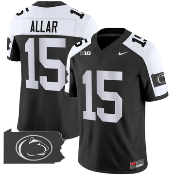 Personalized PSU 2026 Home Patch Vapor Limited Jersey - Black Alternate / Drew Allar Stitched