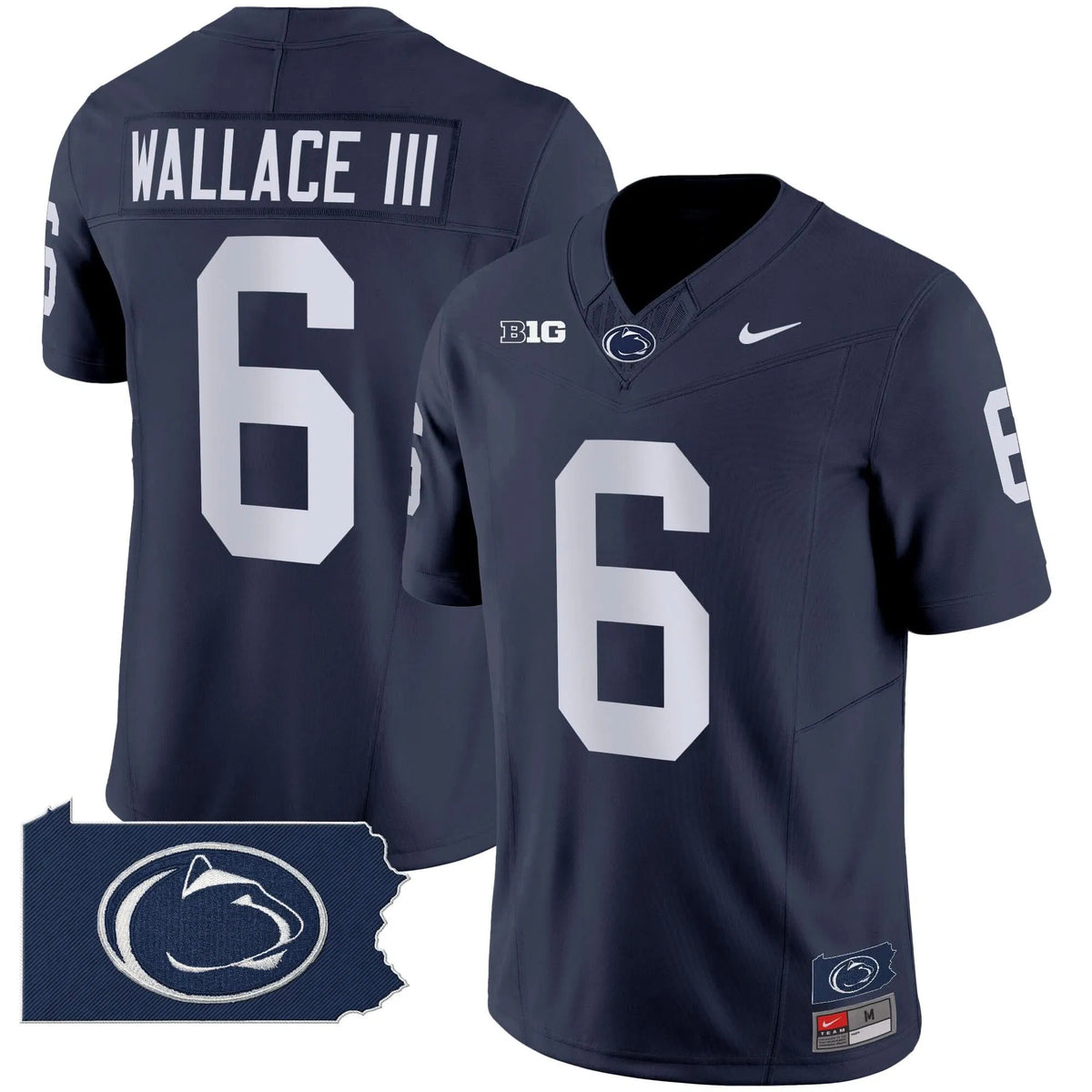 Personalized PSU 2026 Home Patch Vapor Limited Jersey - Navy / Harrison Wallace III Stitched