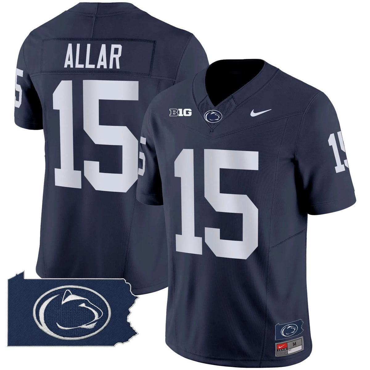 Personalized PSU 2026 Home Patch Vapor Limited Jersey - Navy / Drew Allar Stitched