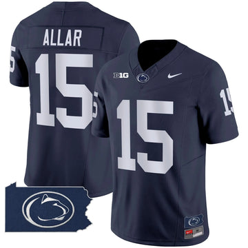 Personalized PSU 2026 Home Patch Vapor Limited Jersey - Navy / Drew Allar Stitched