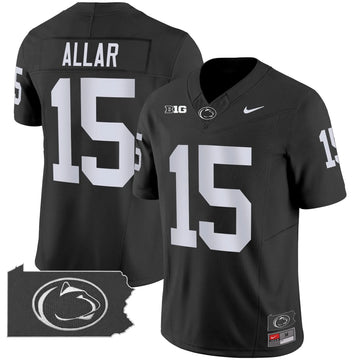 Personalized PSU 2026 Home Patch Vapor Limited Jersey - Black / Drew Allar Stitched