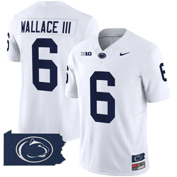 Personalized PSU 2026 Home Patch Vapor Limited Jersey - White / Harrison Wallace III Stitched