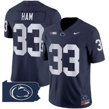 Personalized PSU 2026 Home Patch Vapor Limited Jersey - Navy / Jack Ham Stitched