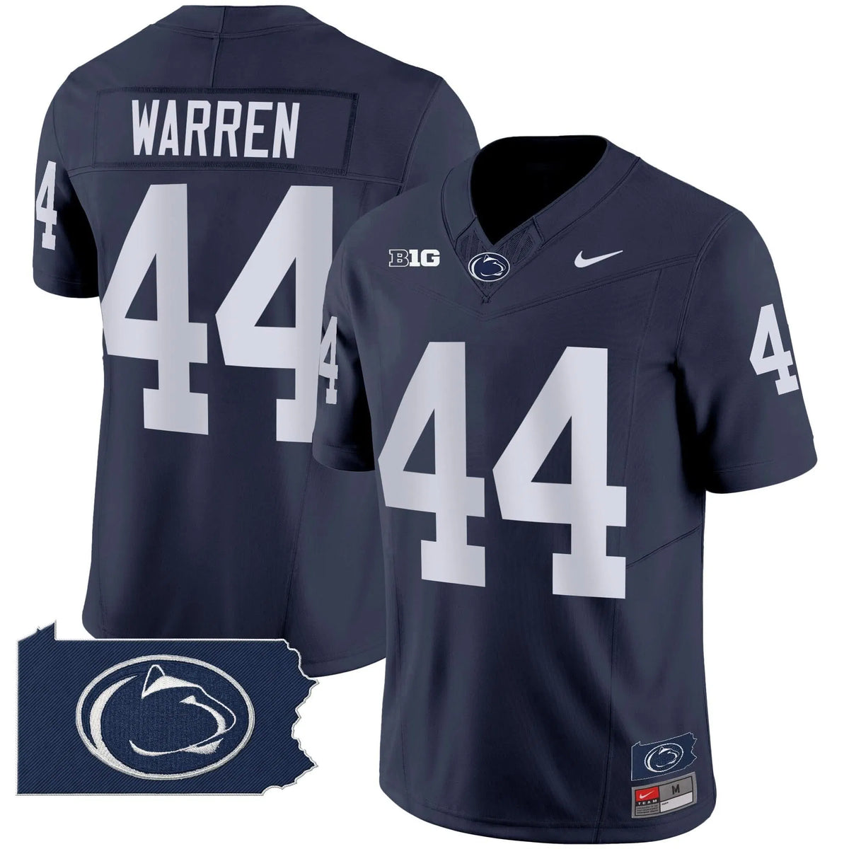 Personalized PSU 2026 Home Patch Vapor Limited Jersey - Navy / Tyler Warren Stitched