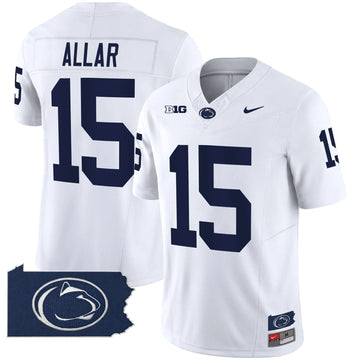 Personalized PSU 2026 Home Patch Vapor Limited Jersey - White / Drew Allar Stitched