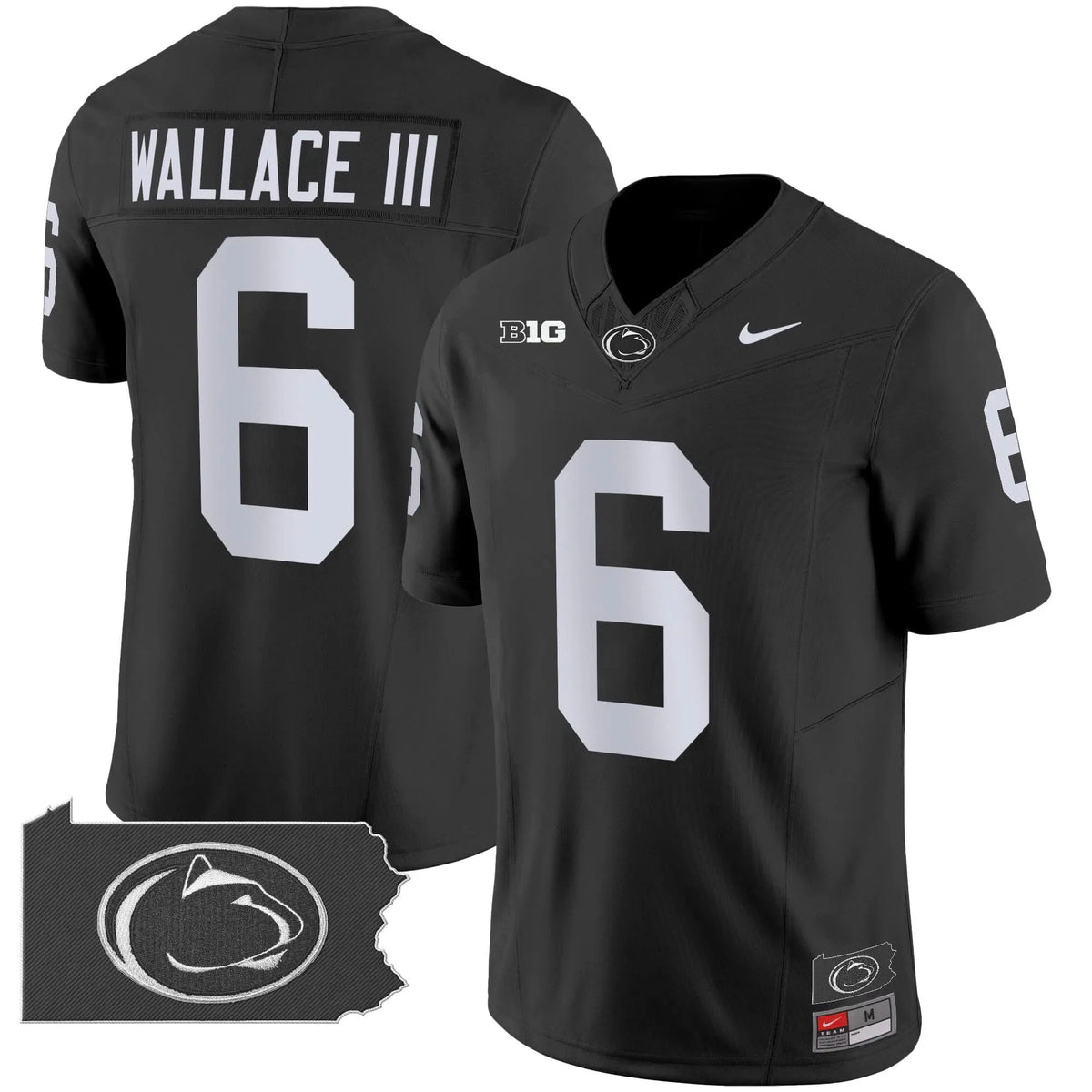 Personalized PSU 2026 Home Patch Vapor Limited Jersey - Black / Harrison Wallace III Stitched