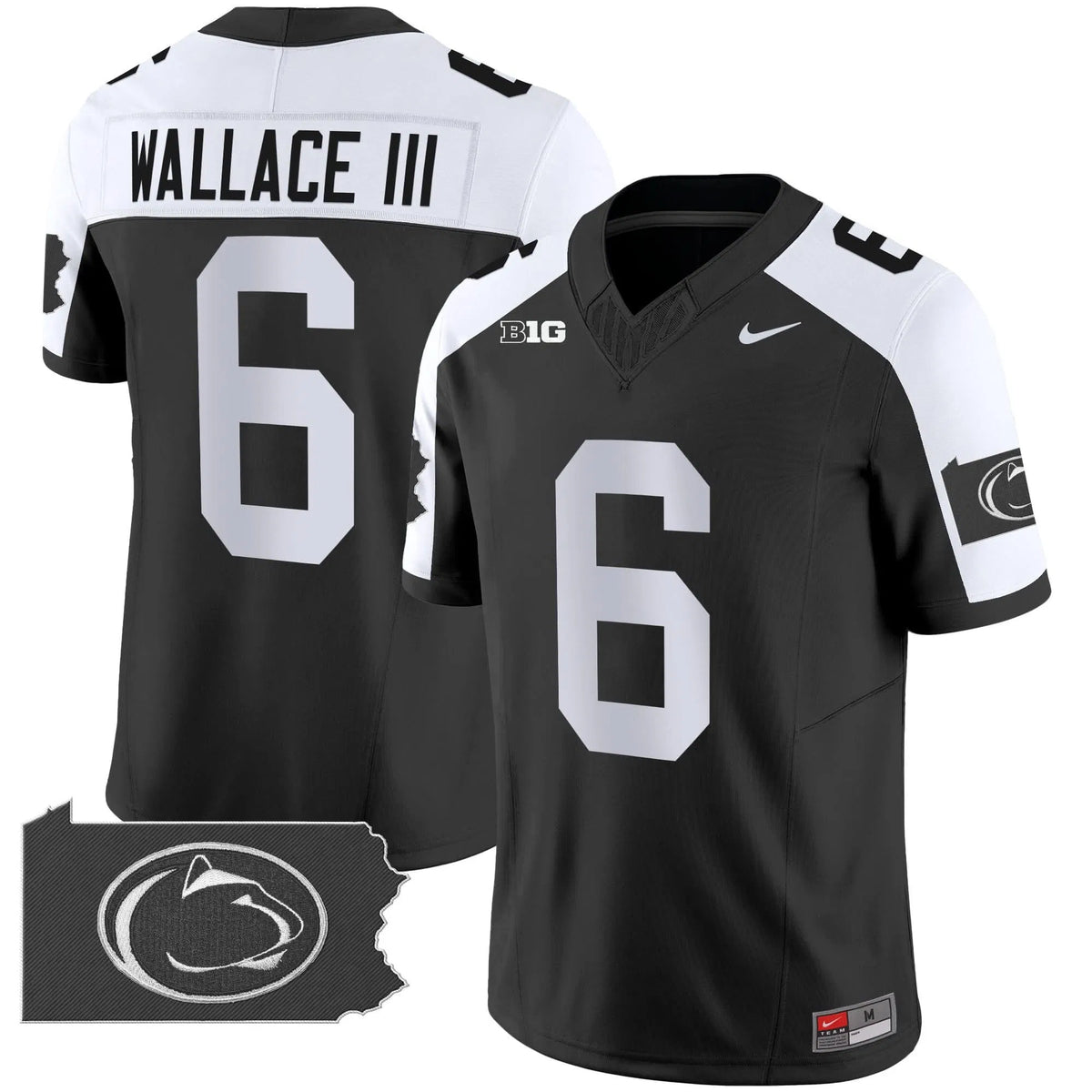 Personalized PSU 2026 Home Patch Vapor Limited Jersey - Black Alternate / Harrison Wallace III Stitched