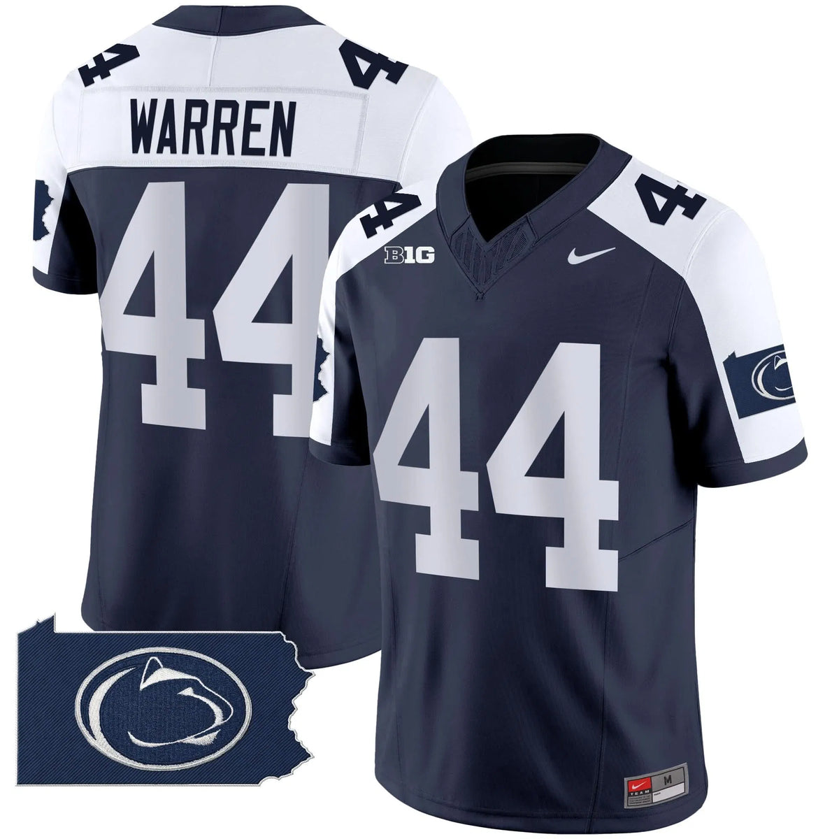 Personalized PSU 2026 Home Patch Vapor Limited Jersey - Navy Alternate / Tyler Warren Stitched