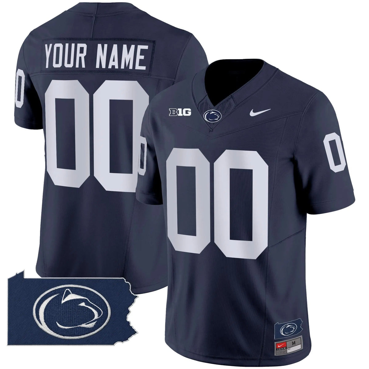 Personalized PSU 2026 Home Patch Vapor Limited Custom Jersey - Navy Stitched