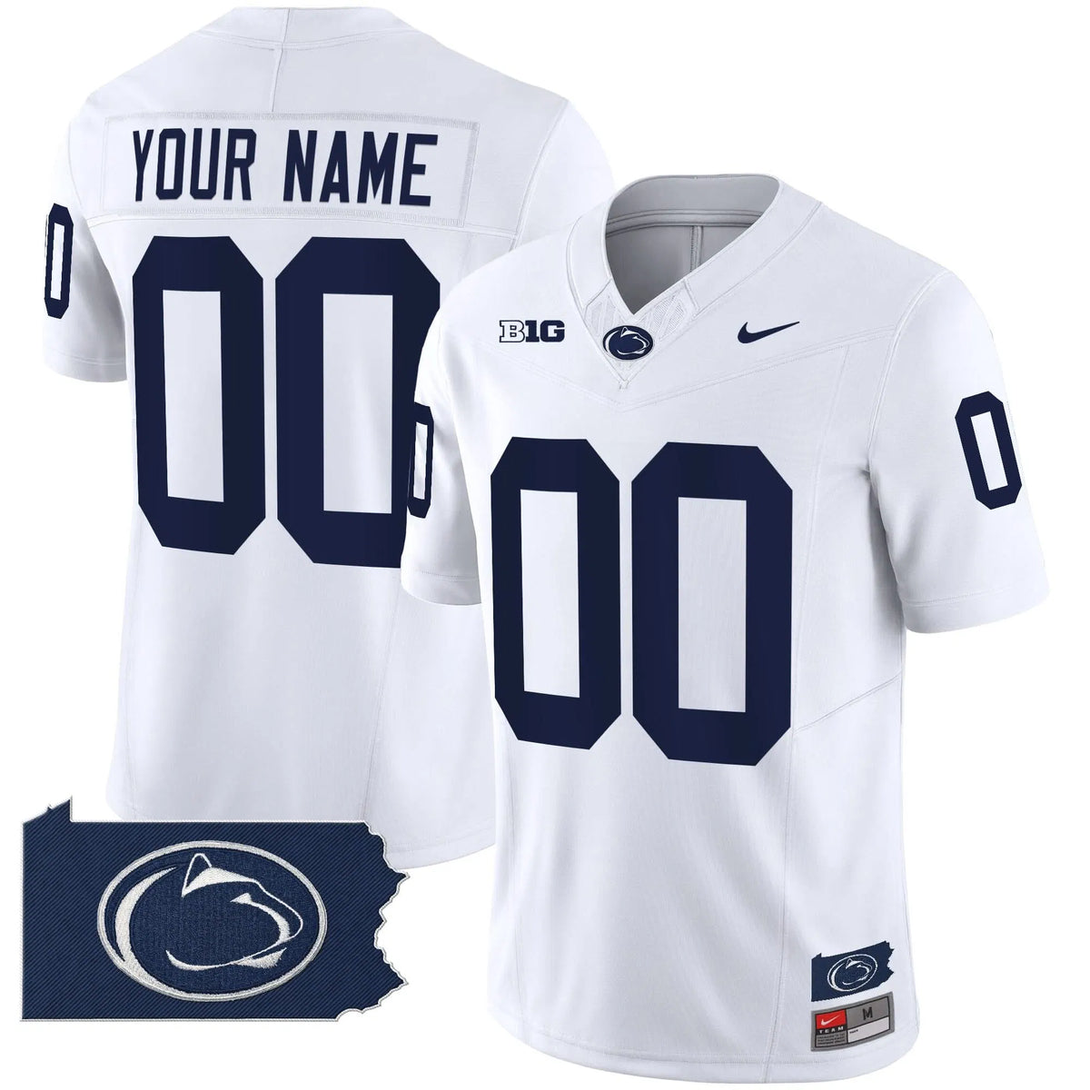Personalized PSU 2026 Home Patch Vapor Limited Custom Jersey - White Stitched