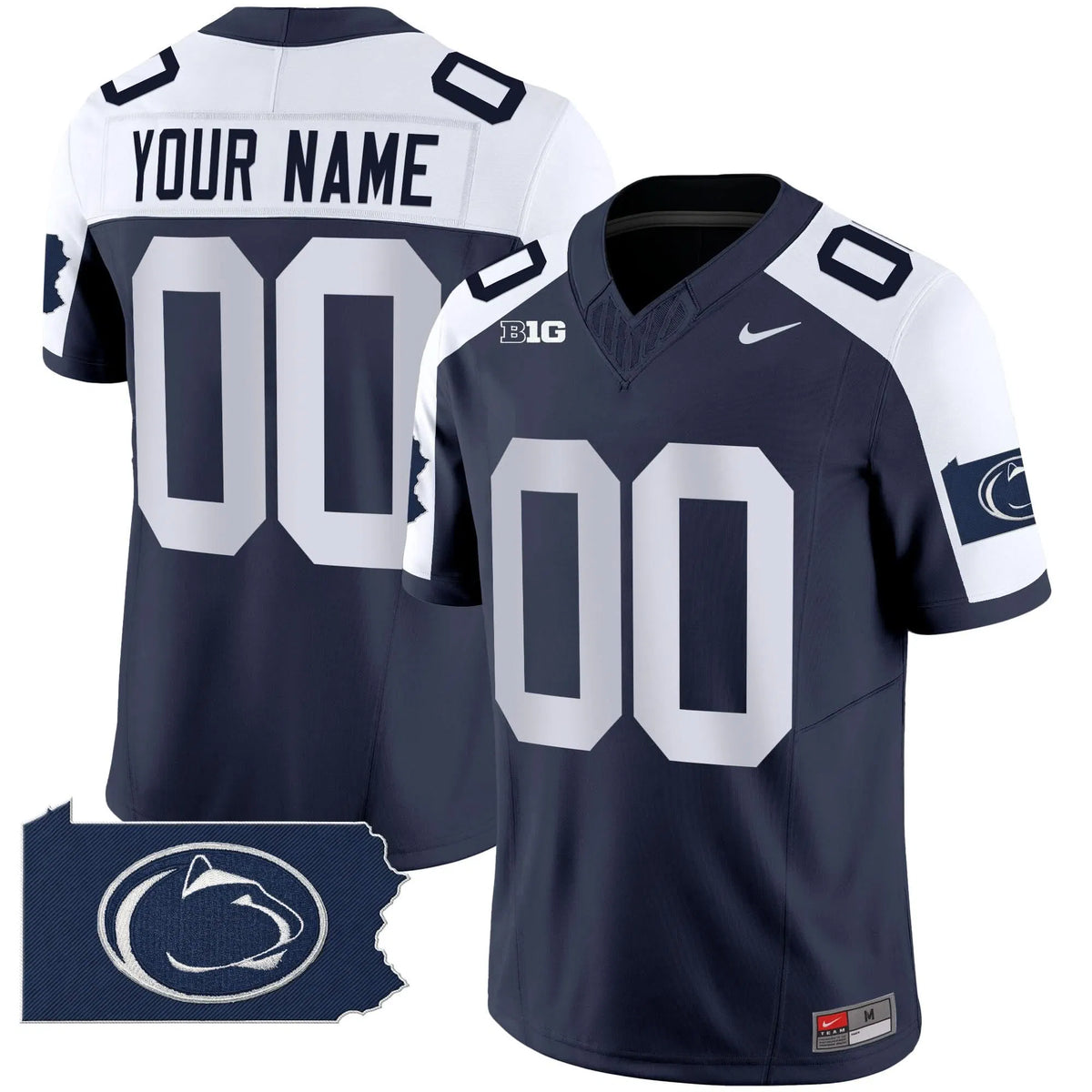 Personalized PSU 2026 Home Patch Vapor Limited Custom Jersey - Navy Alternate Stitched