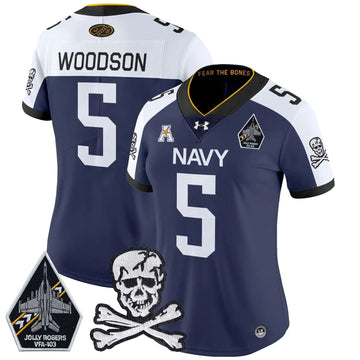 Personalized Women NM 2026 Vapor Limited Jersey - Stitched - Navy Alternate / Braxton Woodson Stitched