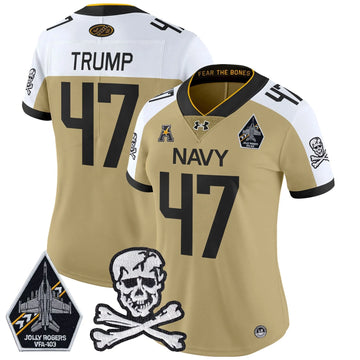 Personalized Women NM 2026 Vapor Limited Jersey - Stitched - Gold Alternate / Trump Stitched