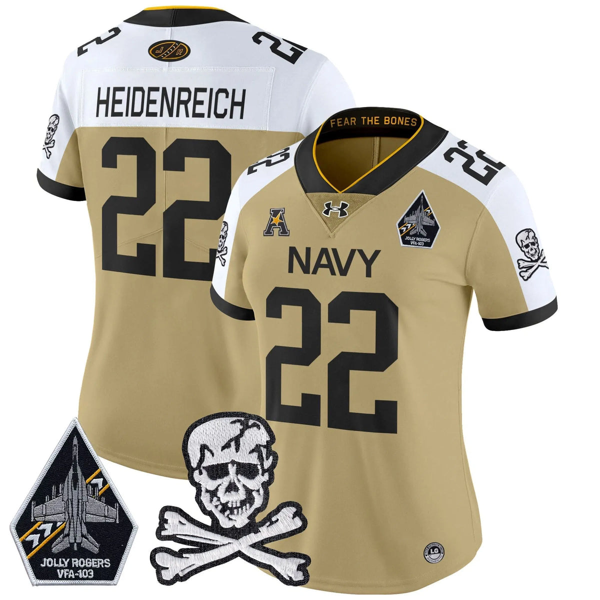 Personalized Women NM 2026 Vapor Limited Jersey - Stitched - Gold Alternate / Eli Heidenreich Stitched
