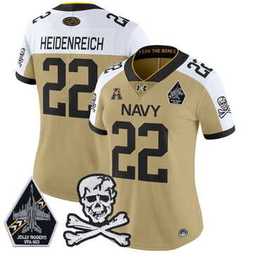 Personalized Women NM 2026 Vapor Limited Jersey - Stitched - Gold Alternate / Eli Heidenreich Stitched