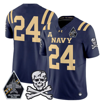 Personalized NM 2026 Vapor Limited Jersey V3 - Navy / #24 Midshipmen Stitched