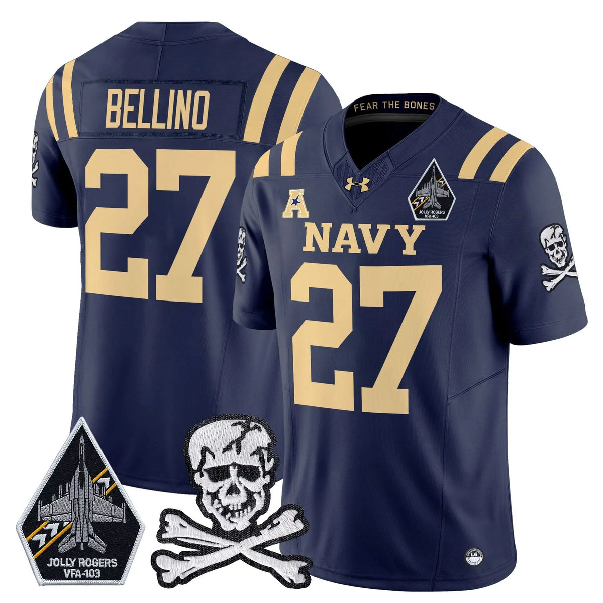 Personalized NM 2026 Vapor Limited Jersey V3 - Navy / Joe Bellino Stitched