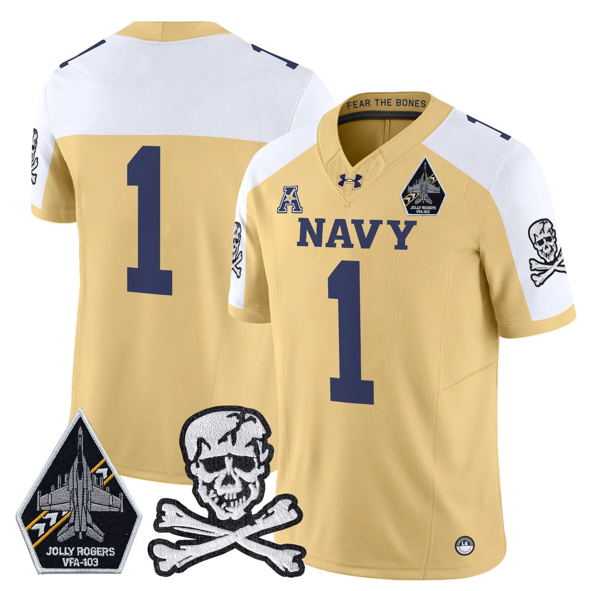 Personalized NM 2026 Vapor Limited Jersey V3 - Gold Altenate / #1 Team Stitched