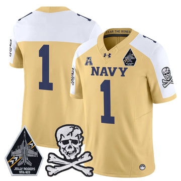 Personalized NM 2026 Vapor Limited Jersey V3 - Gold Altenate / #1 Team Stitched