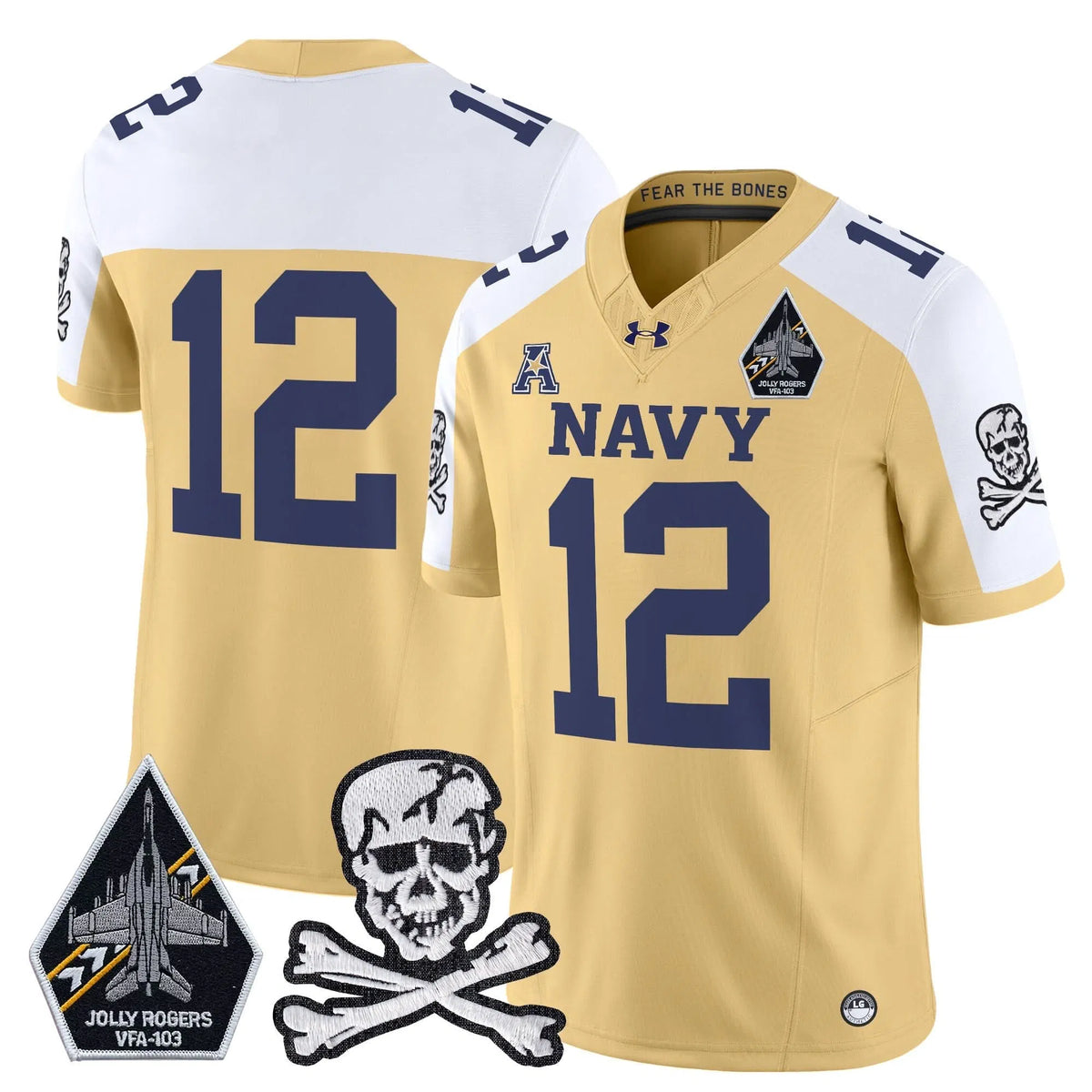 Personalized NM 2026 Vapor Limited Jersey V3 - Gold Altenate / 12th Man Stitched