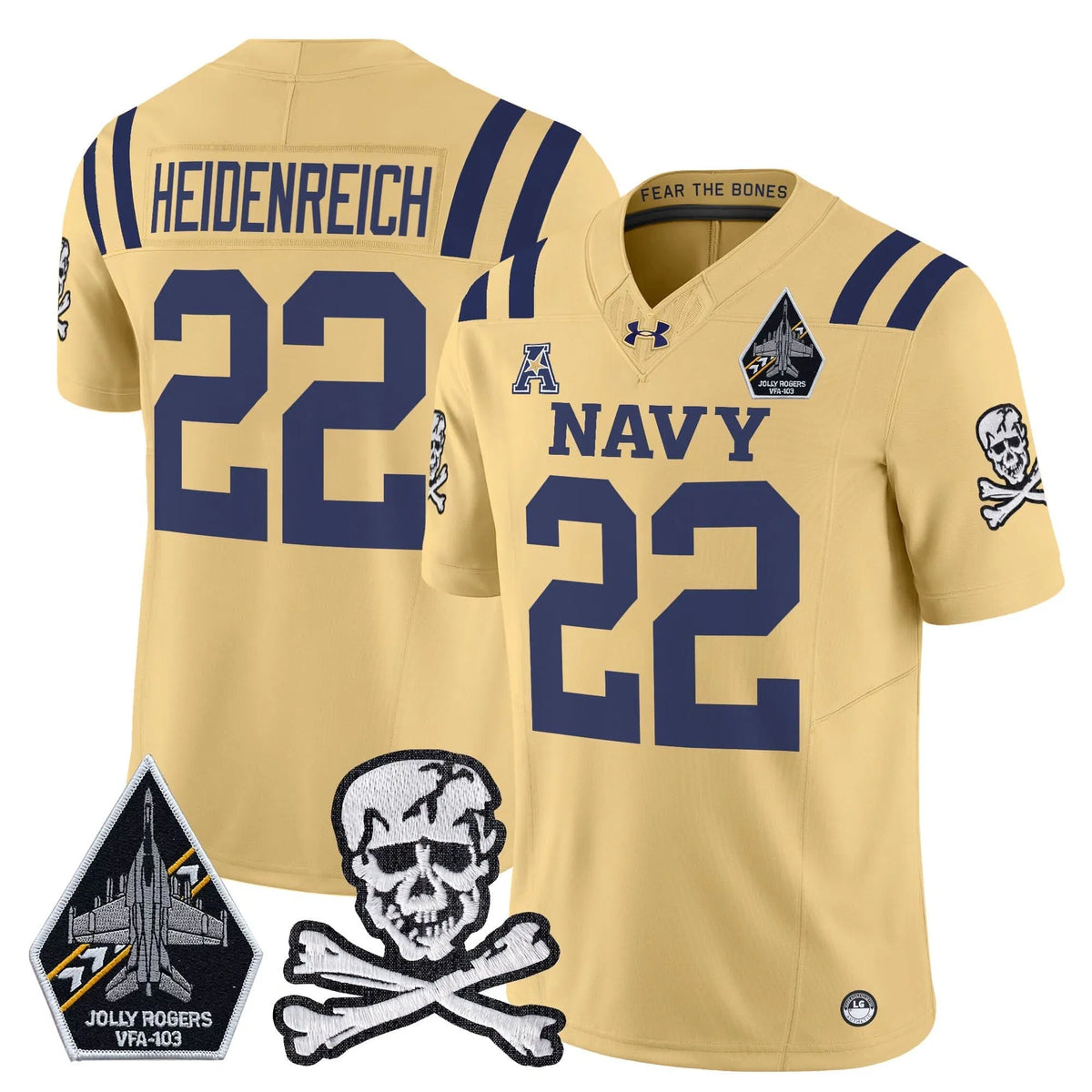 Personalized NM 2026 Vapor Limited Jersey V3 - Gold / Eli Heidenreich Stitched