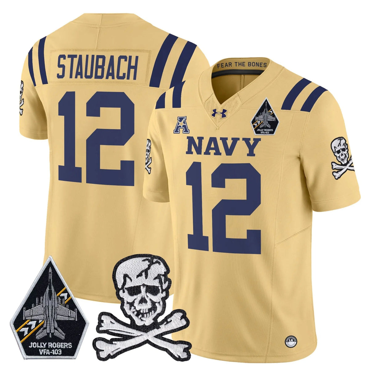 Personalized NM 2026 Vapor Limited Jersey V3 - Gold / Roger Staubach Stitched